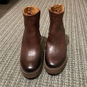 Brown booties size 9